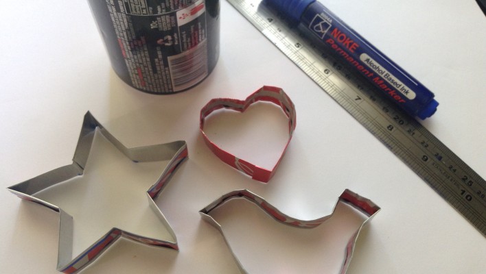 DIY- Cookie cutters from soda cans