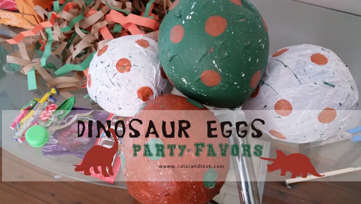 Make your own Dinosaur eggs – Party favors.